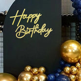 Glitter Gold Felt "Happy Birthday" Wall Sign – Reusable Party Backdrop Letters for Baby Showers & Birthdays